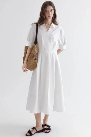 Shirt Collar A-Line Dress