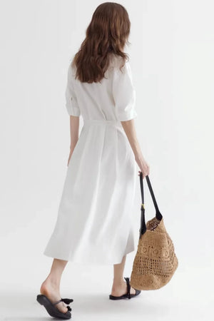 Shirt Collar A-Line Dress
