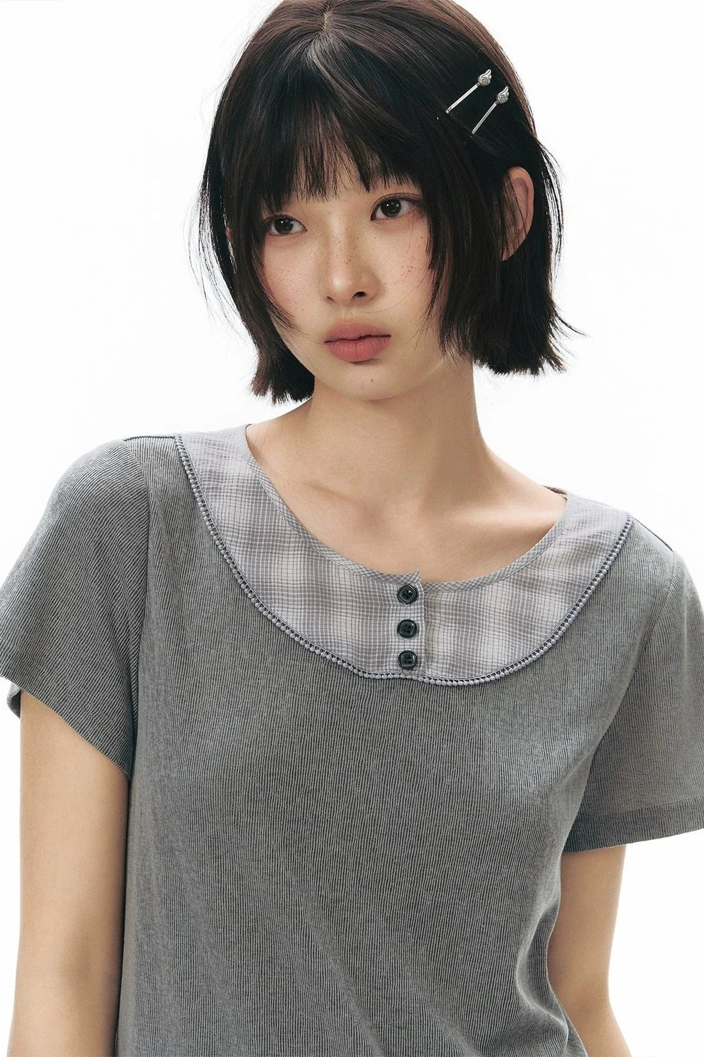 Shirt Collar Layered Dress