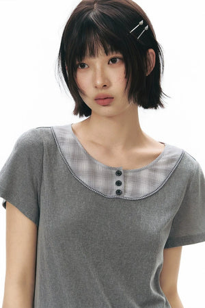 Shirt Collar Layered Dress