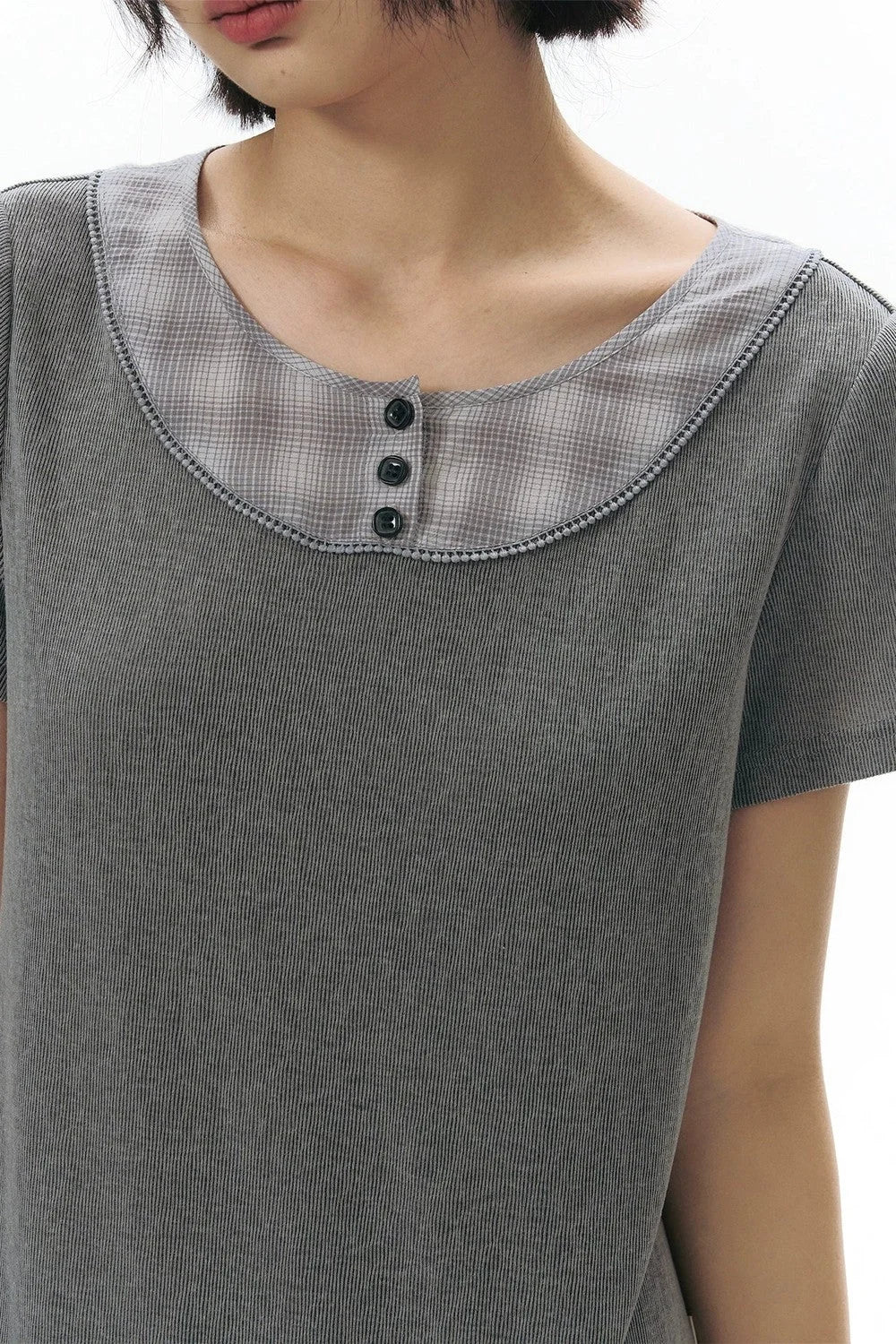 Shirt Collar Layered Dress
