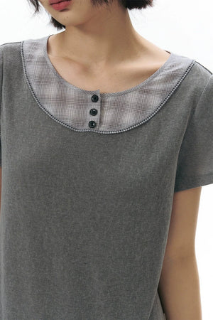 Shirt Collar Layered Dress