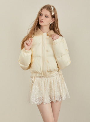Short Fur Collar Cotton Coat