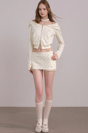 Short Hoodie Cardigan Set-Up