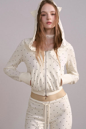 Short Hoodie Cardigan Set-Up