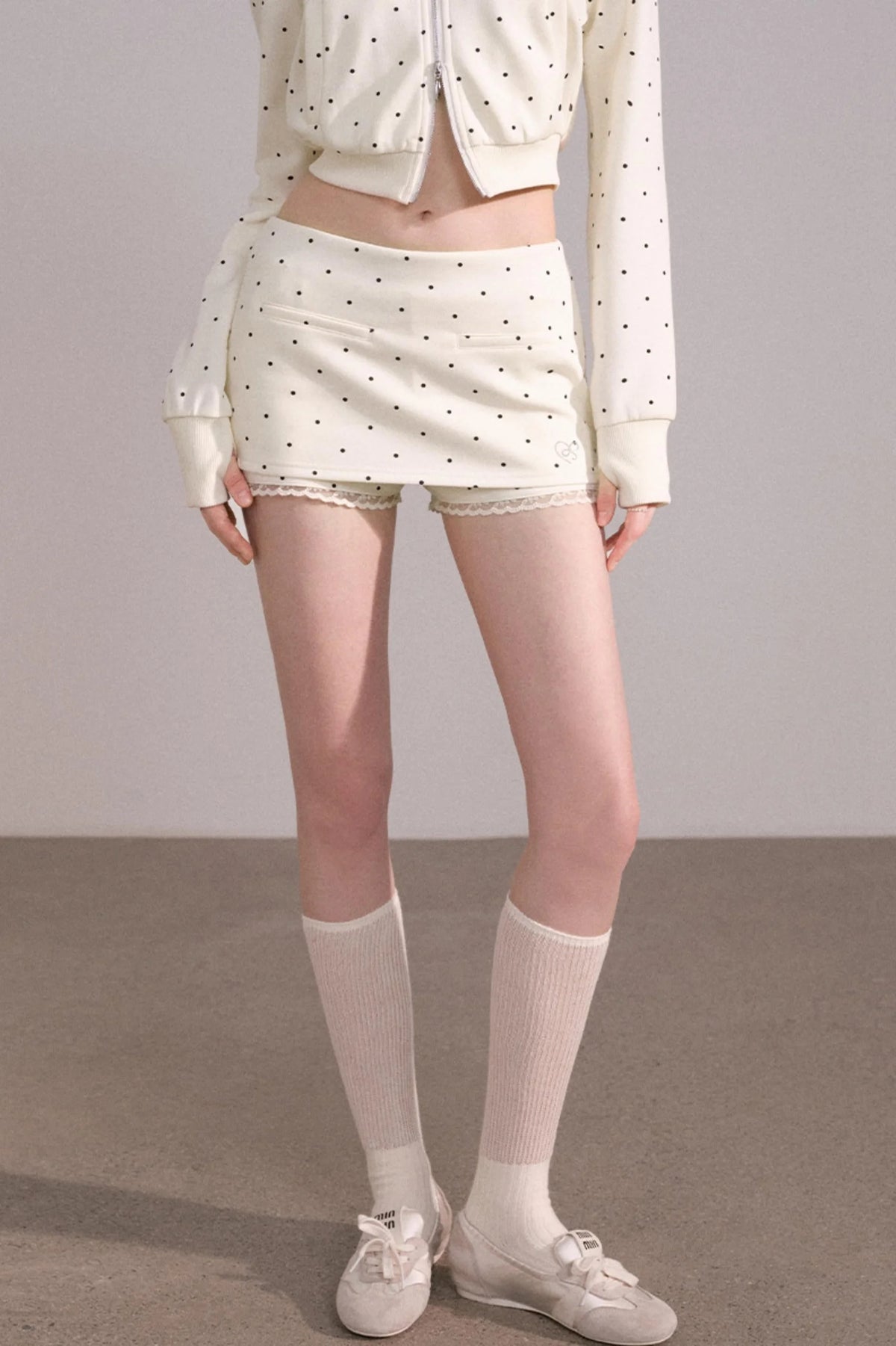 Short Hoodie Cardigan Set-Up