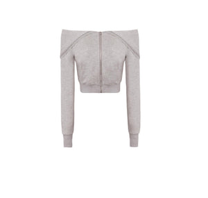 Short Hoodie Cardigan Set-Up