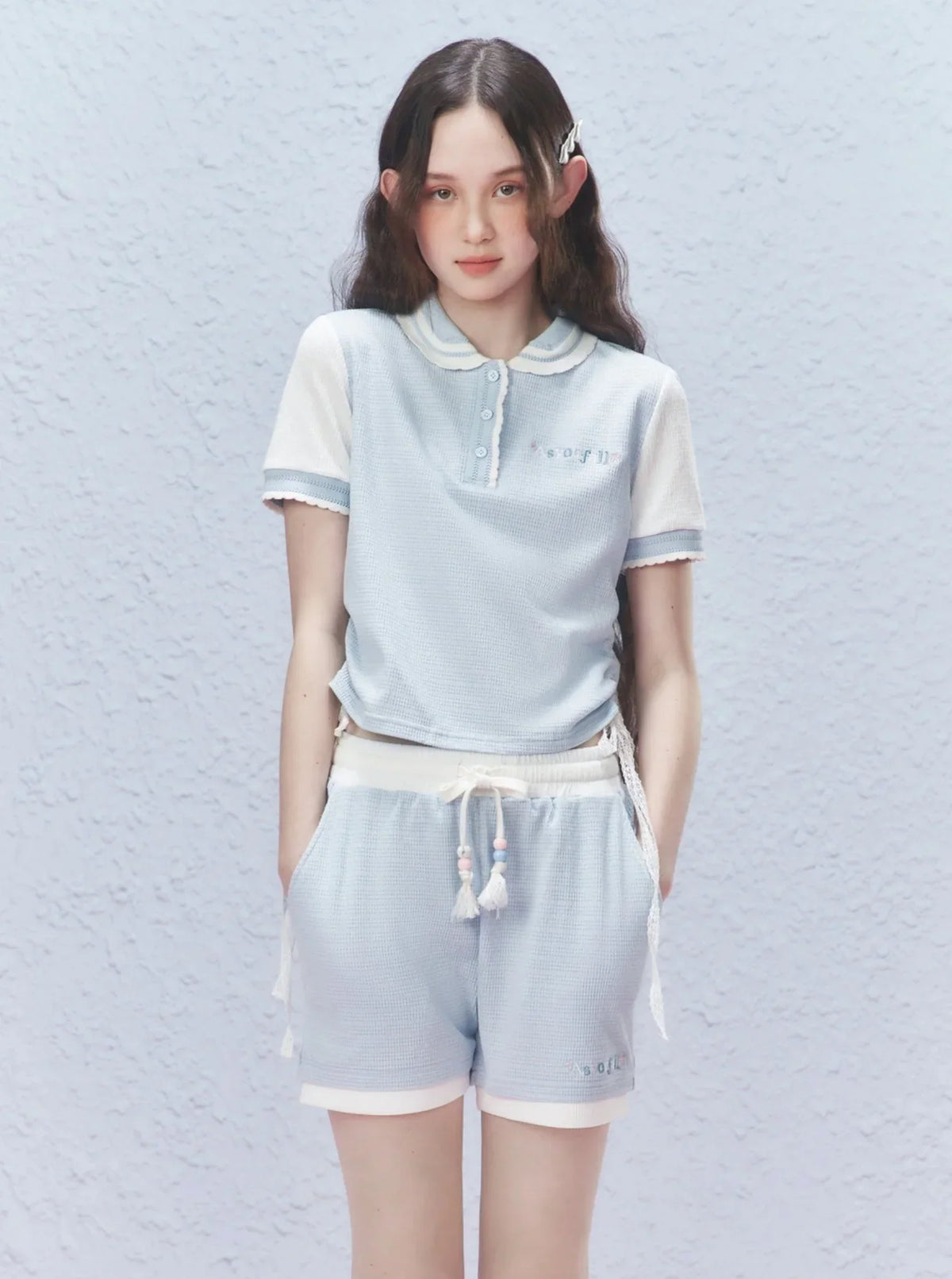 Short Sleeve Knit Polo T-Shirt