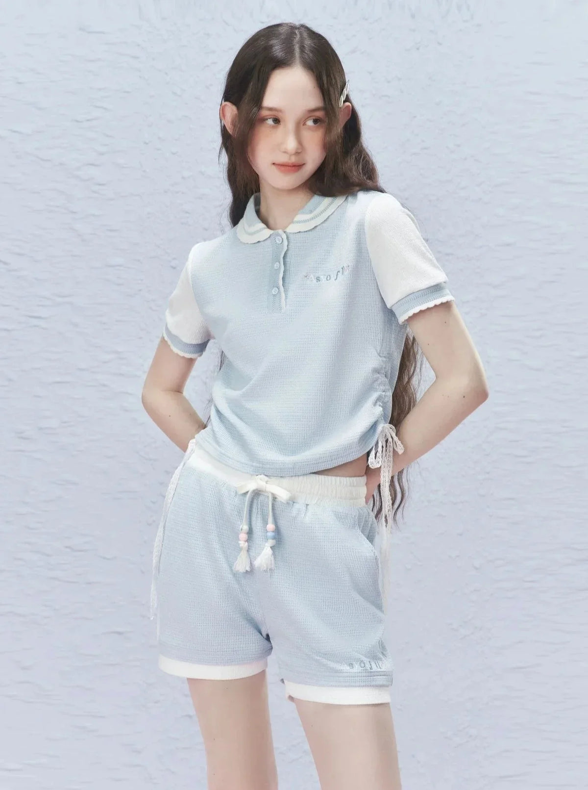 Short Sleeve Knit Polo T-Shirt