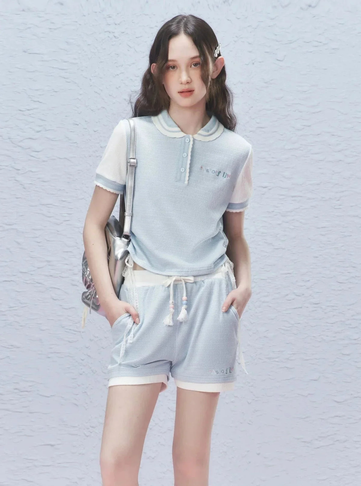 Short Sleeve Knit Polo T-Shirt