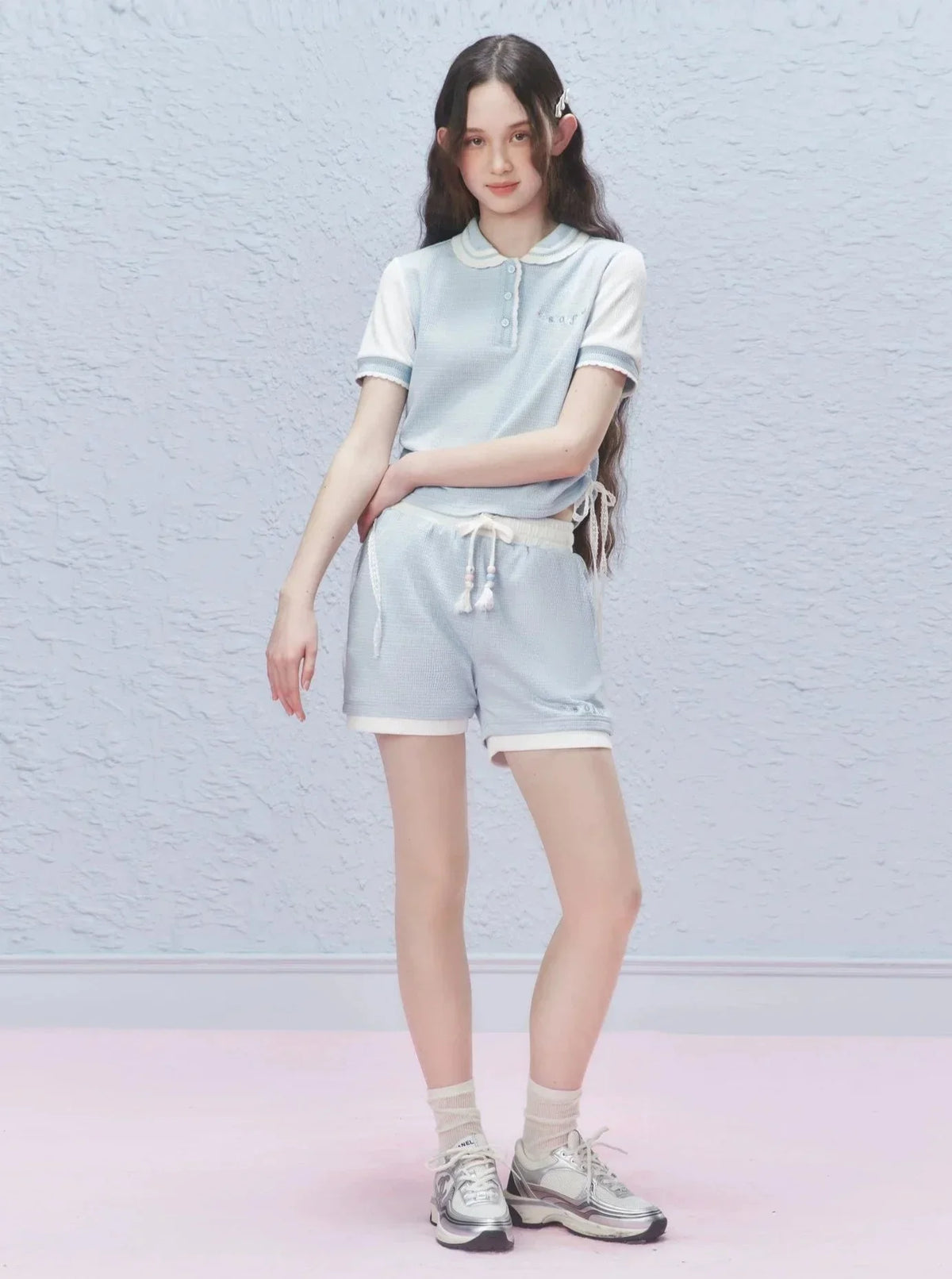 Short Sleeve Knit Polo T-Shirt