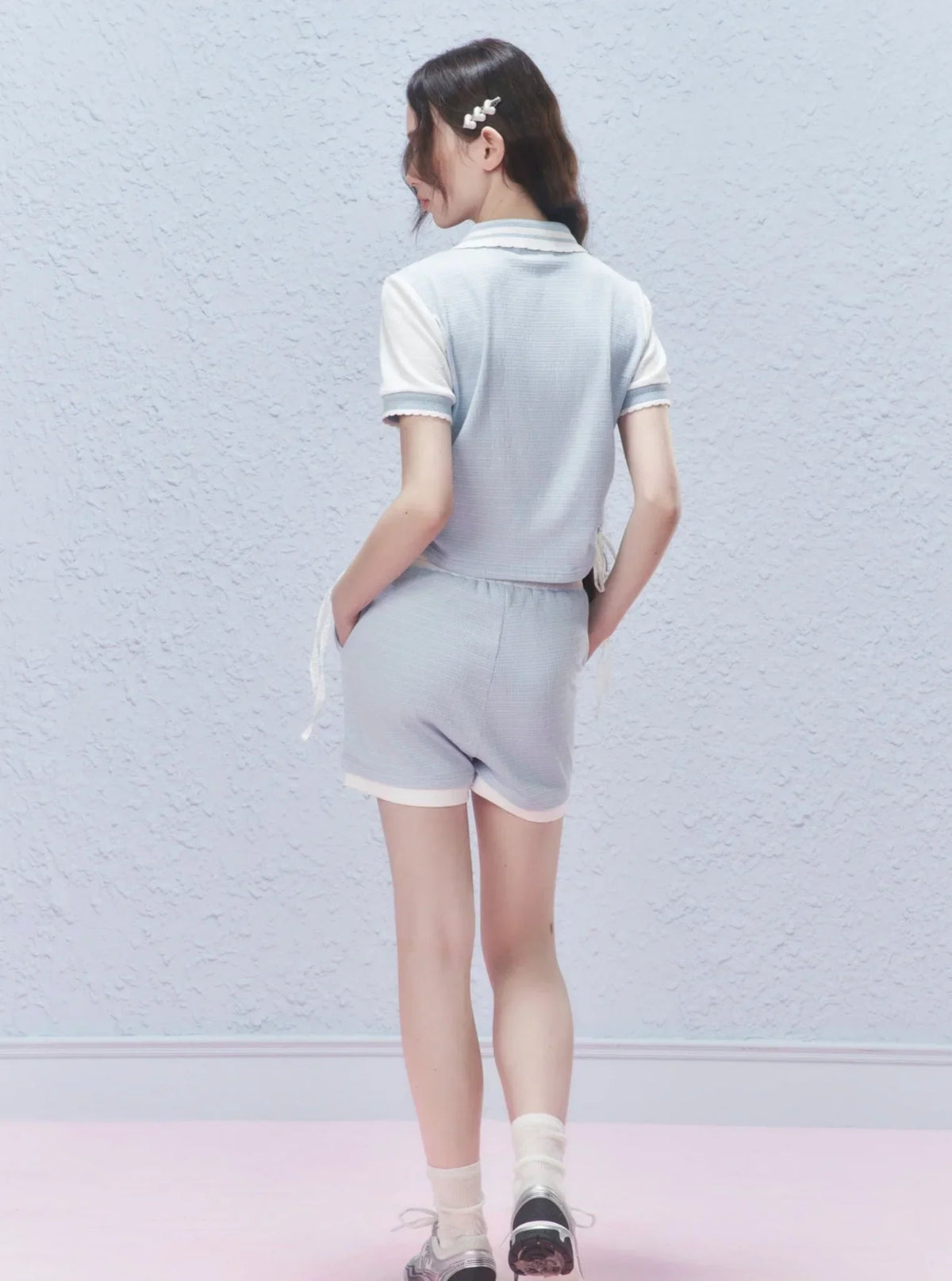 Short Sleeve Knit Polo T-Shirt
