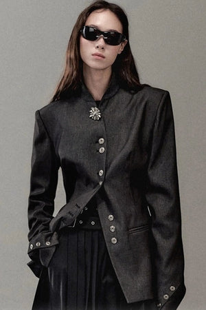 Shoulder Cut Moon Marks Blazer