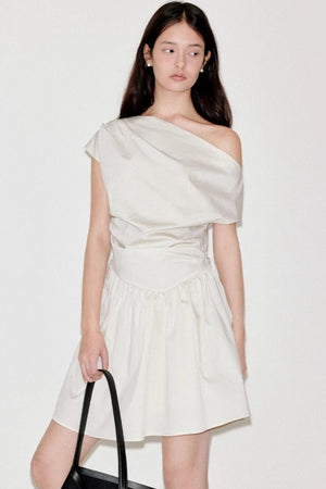 Shoulder Pleat Dress