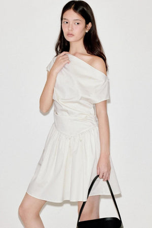 Shoulder Pleat Dress