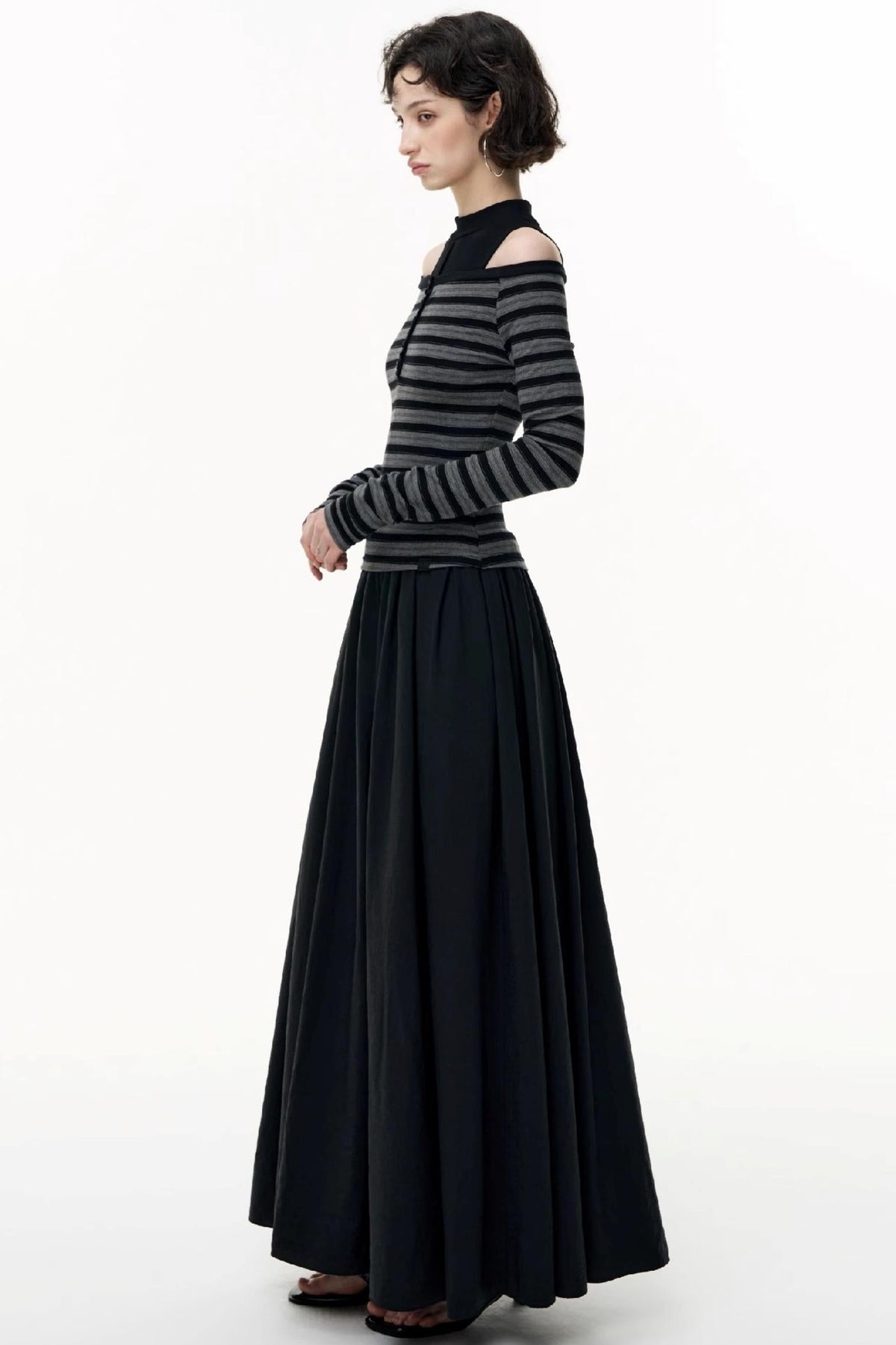 Shoulder Shirt Dress Set-Up