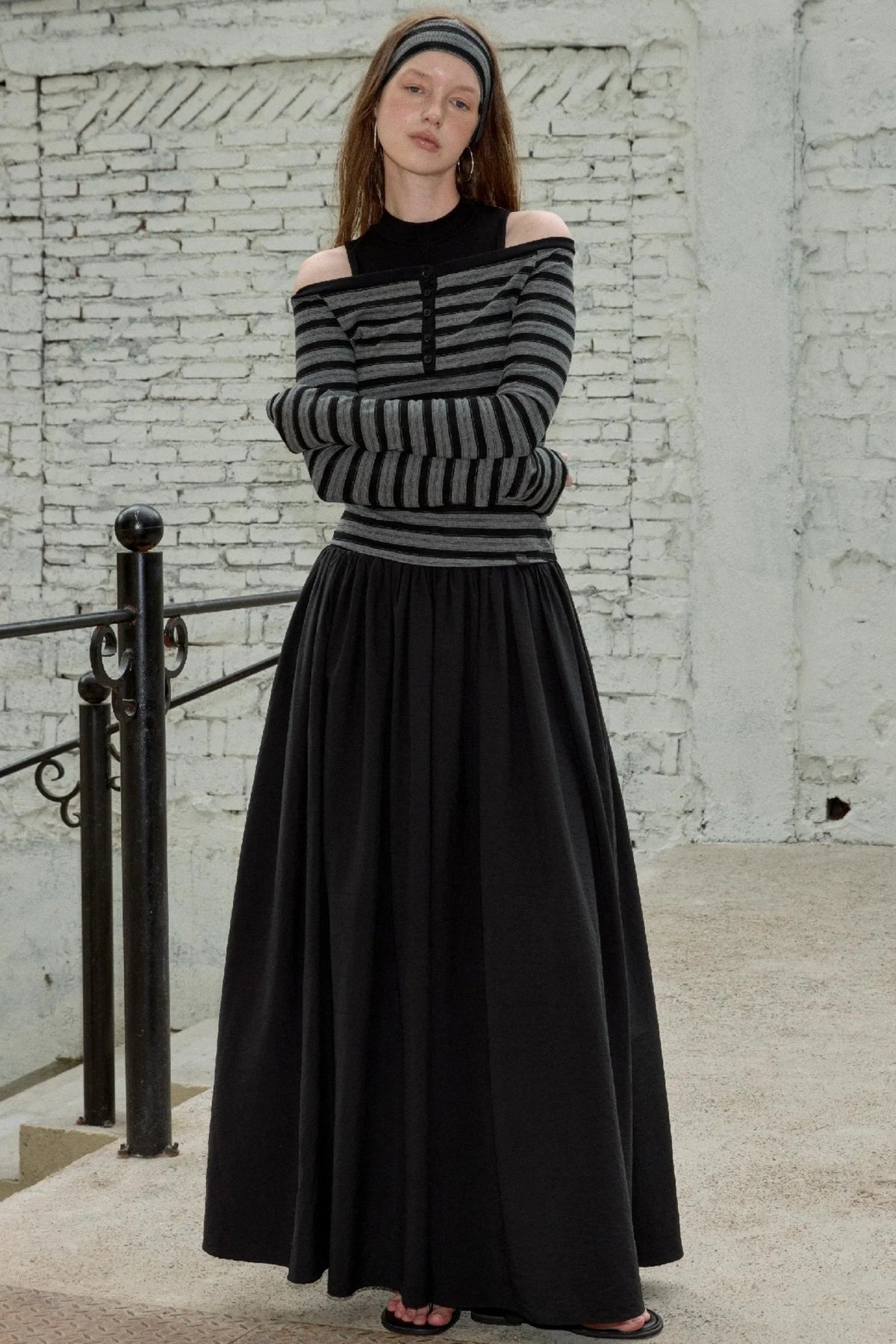 Shoulder Shirt Dress Set-Up