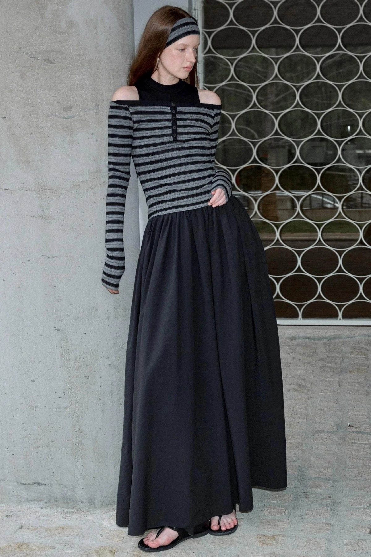 Shoulder Shirt Dress Set-Up