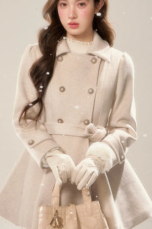 Showa Era Wool Fur Collar Coat Set-Up