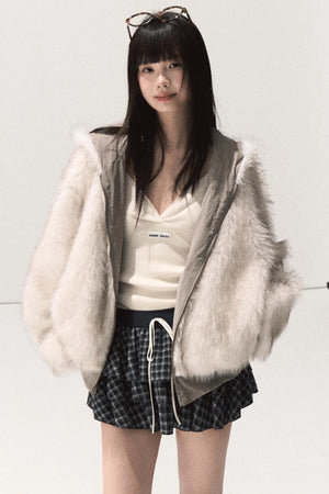 Shrine Plaid Woolen Cake A-Line Skirt