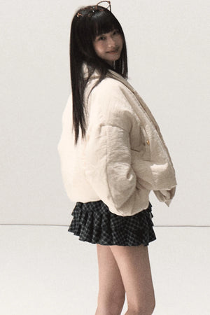 Shrine Plaid Woolen Cake A-Line Skirt