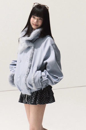 Shrine Plaid Woolen Cake A-Line Skirt