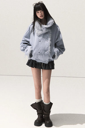 Shrine Plaid Woolen Cake A-Line Skirt
