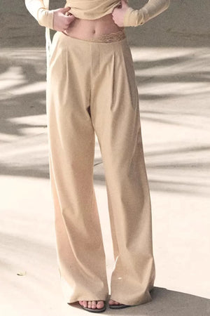 Sicilian Lace Knit Top Pants Set-Up
