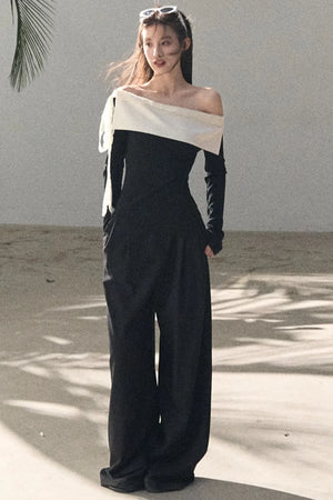 Sicilian Lace Knit Top Pants Set-Up