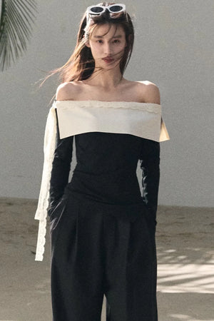 Sicilian Lace Knit Top Pants Set-Up