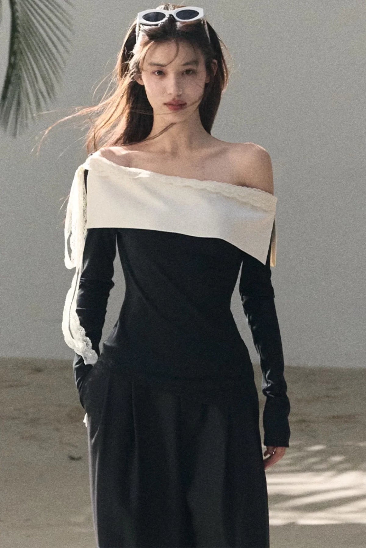 Sicilian Lace Knit Top Pants Set-Up