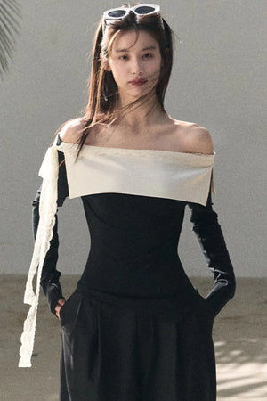 Sicilian Lace Knit Top Pants Set-Up