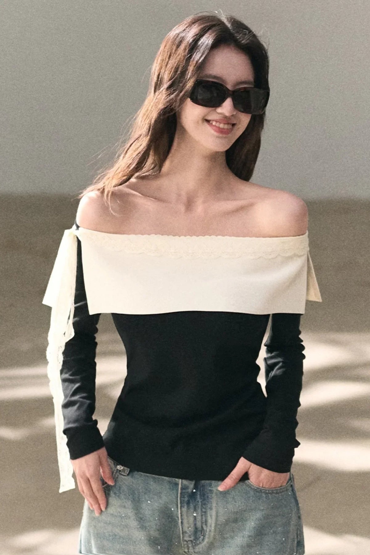 Sicilian Lace Knit Top Pants Set-Up
