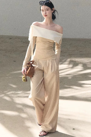 Sicilian Lace Knit Top Pants Set-Up