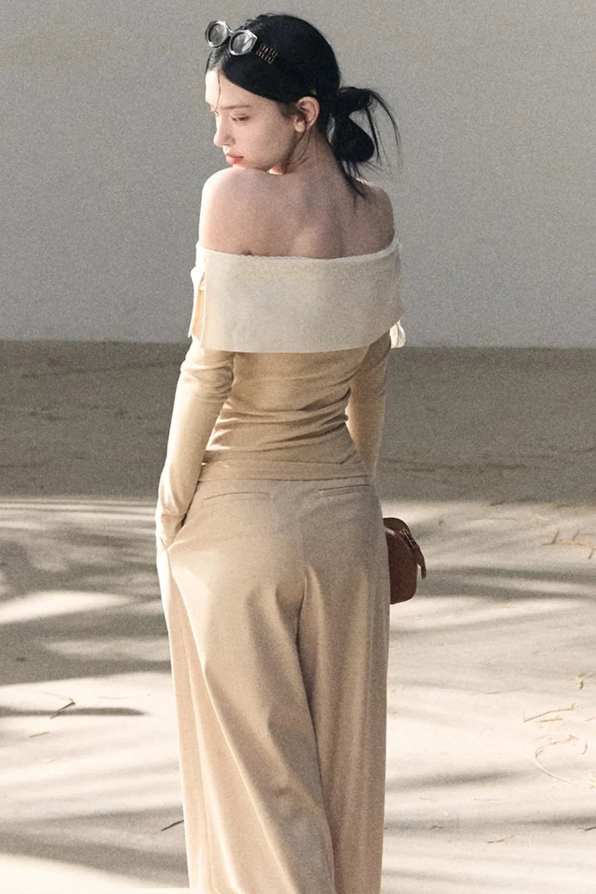 Sicilian Lace Knit Top Pants Set-Up