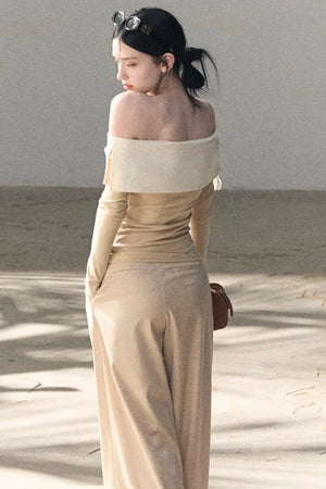 Sicilian Lace Knit Top Pants Set-Up