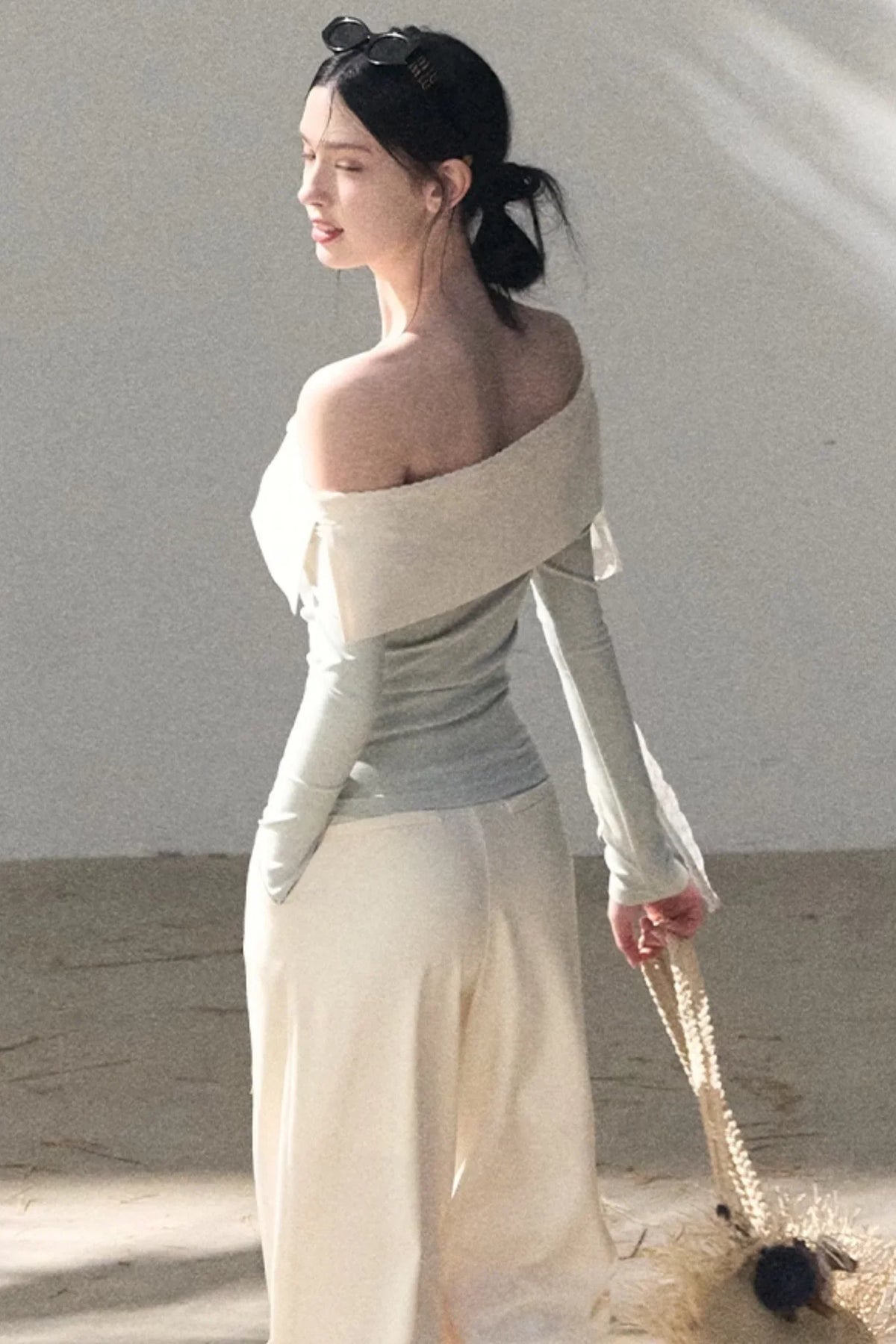 Sicilian Lace Knit Top Pants Set-Up
