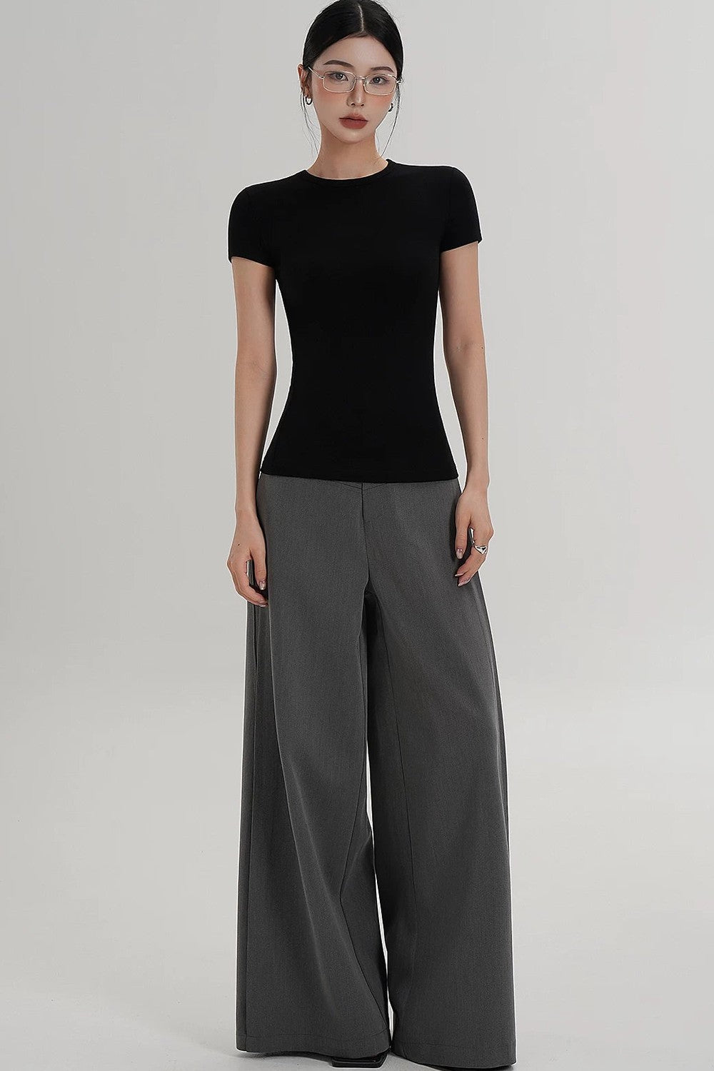 Side Slit Floor-Length Pants