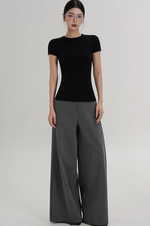 Side Slit Floor-Length Pants
