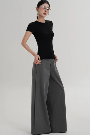Side Slit Floor-Length Pants