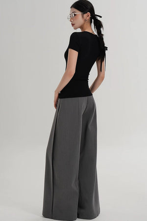Side Slit Floor-Length Pants