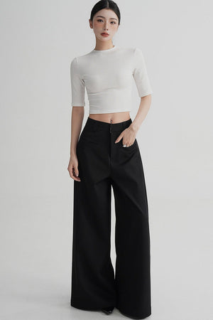 Side Slit Floor-Length Pants