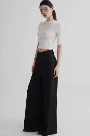 Side Slit Floor-Length Pants
