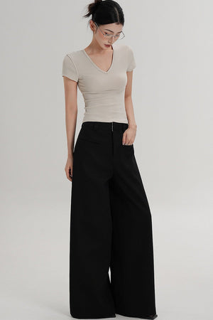 Side Slit Floor-Length Pants