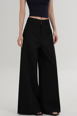 Side Slit Floor-Length Pants