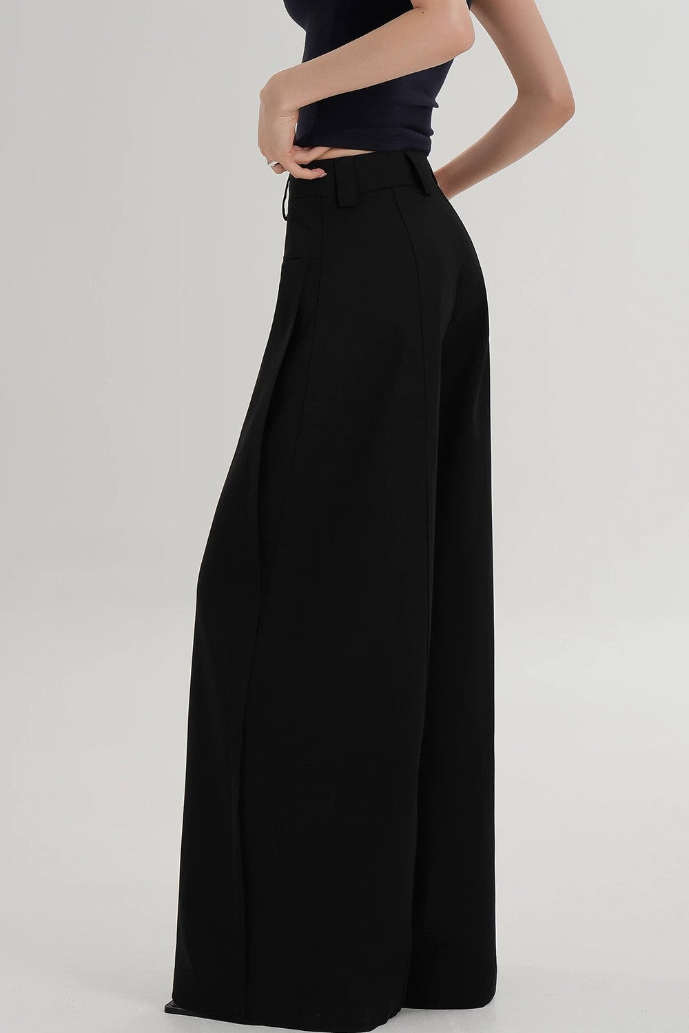 Side Slit Floor-Length Pants
