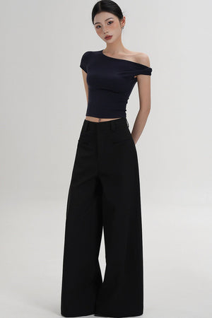 Side Slit Floor-Length Pants