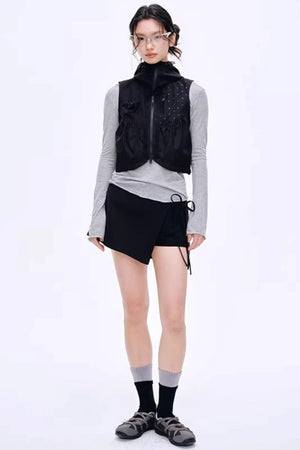 Side Slit Hip-Hugging Skirt Pants