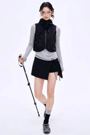 Side Slit Hip-Hugging Skirt Pants