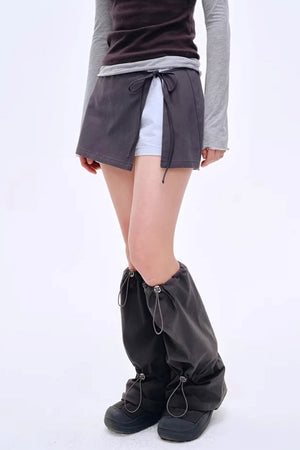 Side Slit Hip-Hugging Skirt Pants
